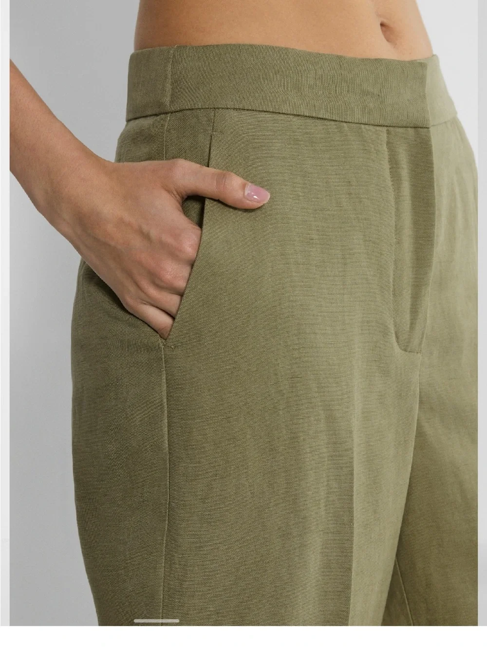 Aritzia Limitless Pant- Cruise Linen- size 2 - Sun-dried Olive Green - BNWT